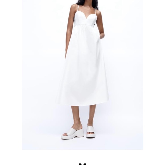 Zara Voluminous Midi Dress- - Picture 2 of 7